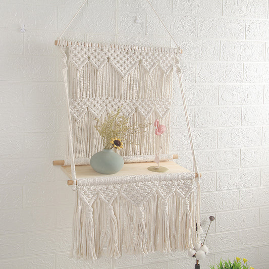 Hand-Woven Tapestry Shelf