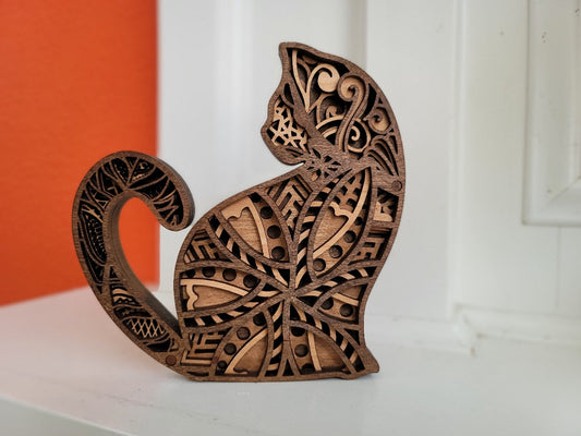 Handcrafted Cat Sculpture