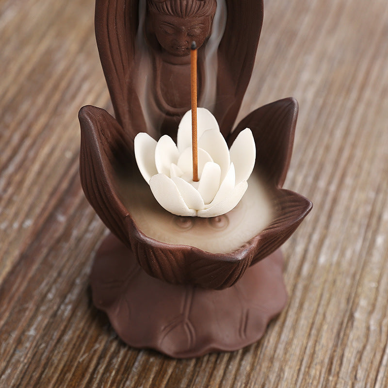 Zisha Lotus Guanyin Backflow Aromatherapy Oven