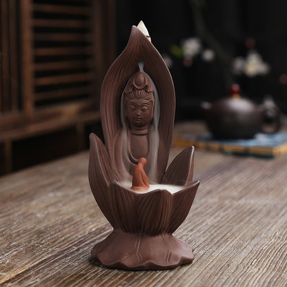 Zisha Lotus Guanyin Backflow Aromatherapy Oven