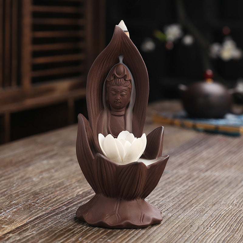 Zisha Lotus Guanyin Backflow Aromatherapy Oven