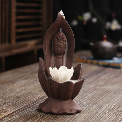 Zisha Lotus Guanyin Backflow Aromatherapy Oven