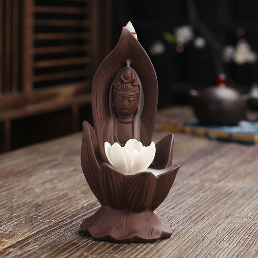 Zisha Lotus Guanyin Backflow Aromatherapy Oven