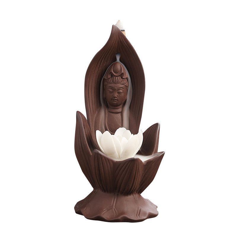 Zisha Lotus Guanyin Backflow Aromatherapy Oven