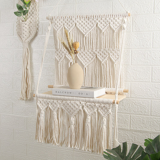 Hand-Woven Tapestry Shelf