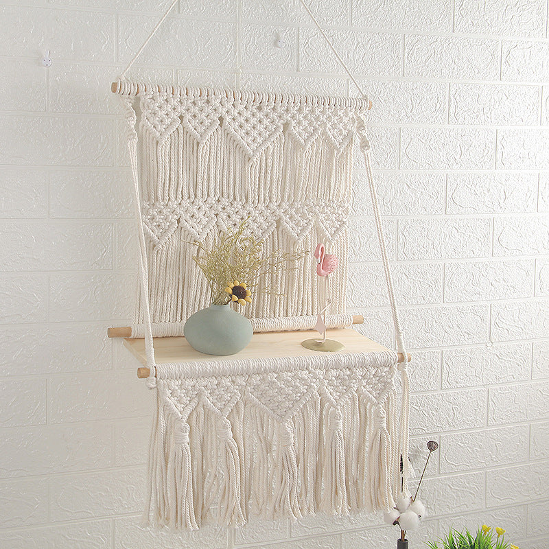 Hand-Woven Tapestry Shelf