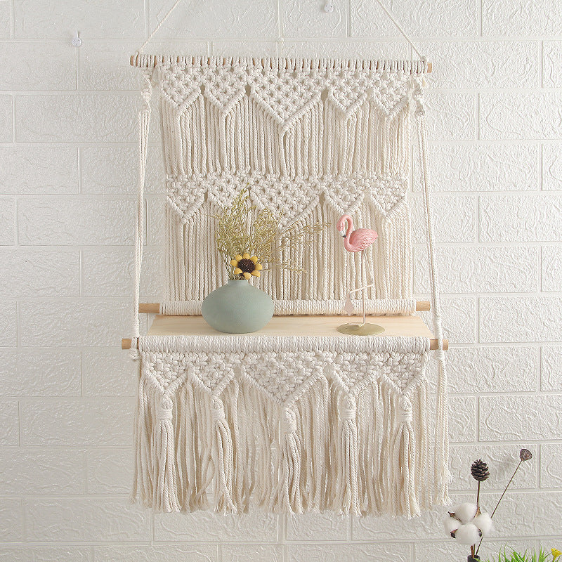 Hand-Woven Tapestry Shelf
