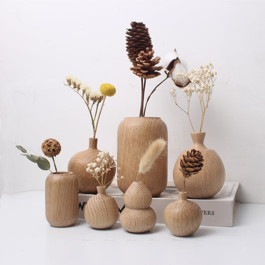 Flowerpot Wooden Craftwork Ins Vase