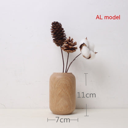Flowerpot Wooden Craftwork Ins Vase