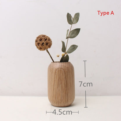 Flowerpot Wooden Craftwork Ins Vase