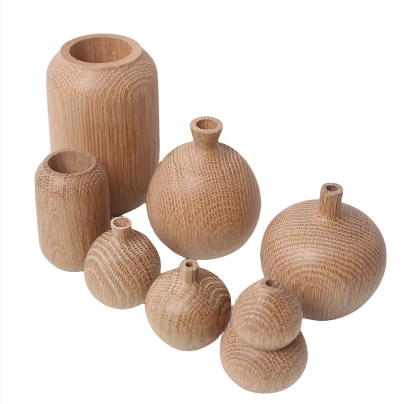 Flowerpot Wooden Craftwork Ins Vase