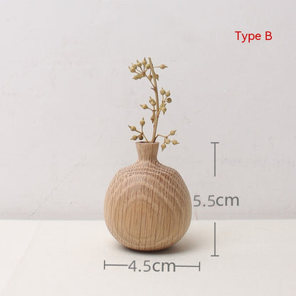 Flowerpot Wooden Craftwork Ins Vase