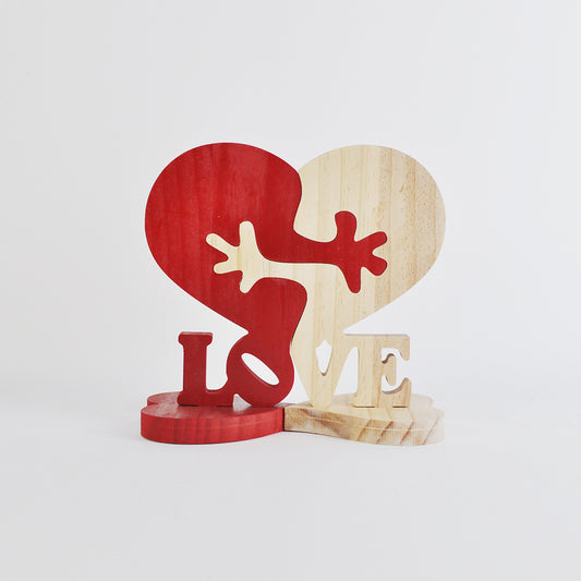 Heart-shaped Wooden Decoration