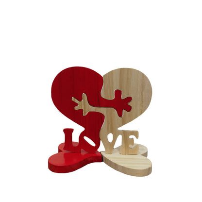 Heart-shaped Wooden Decoration