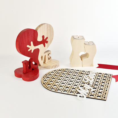 Heart-shaped Wooden Decoration