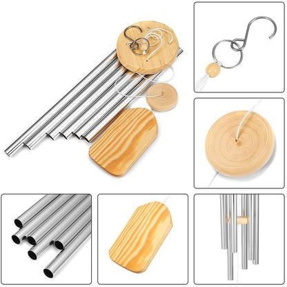 Classic Solid Wood Metal Multi-tube Wind Chimes